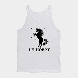 I'm Horny Funny Unicorn Lovers Tank Top